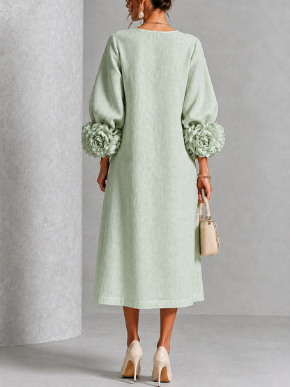 Vestido midi bruma de salvia