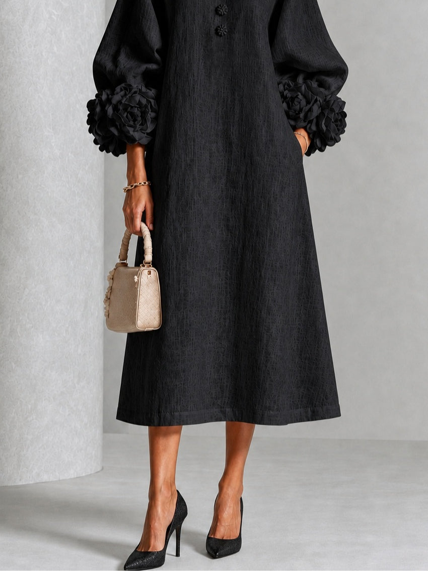 Vestido midi negro