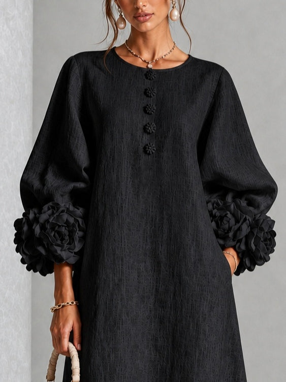 Vestido midi negro