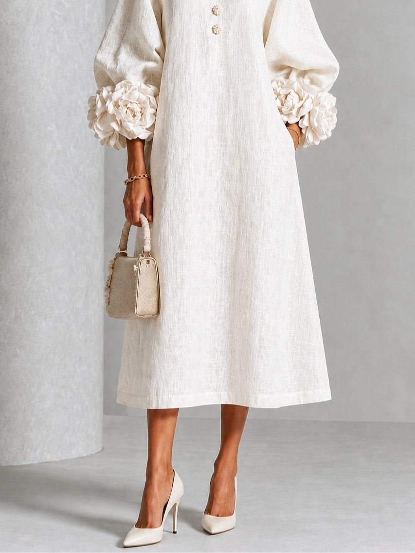 Vestido midi blanco