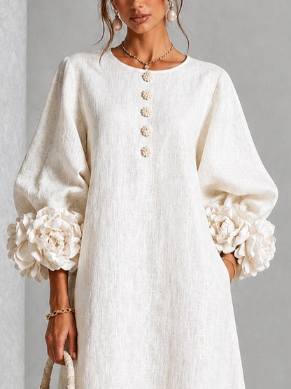 Vestido midi blanco