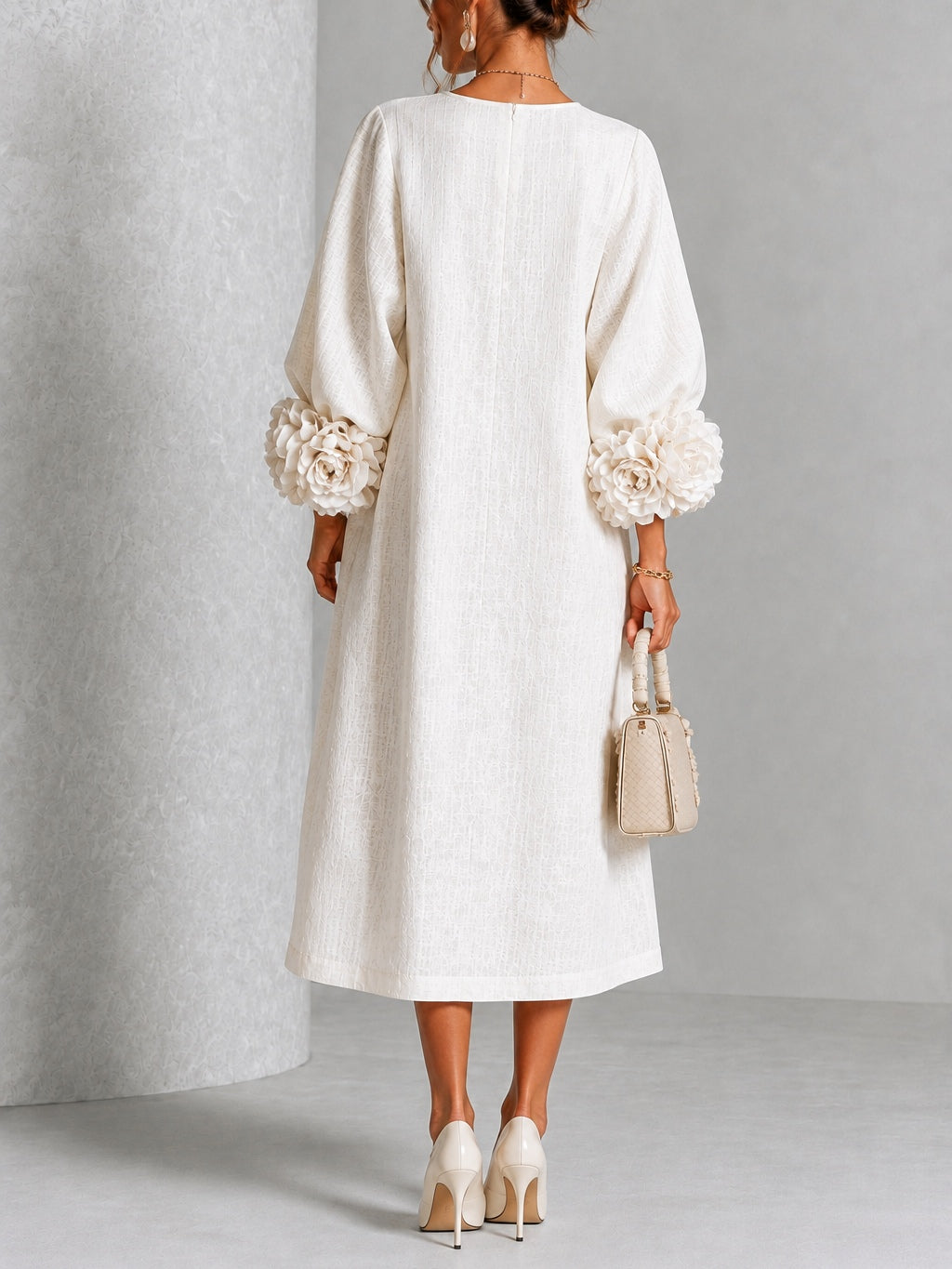 Vestido midi blanco