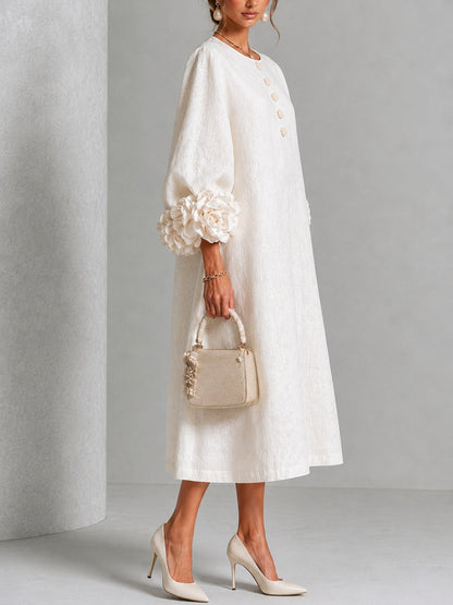 Vestido midi blanco