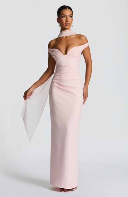 Abigail Vestido Maxi - Rosa Claro