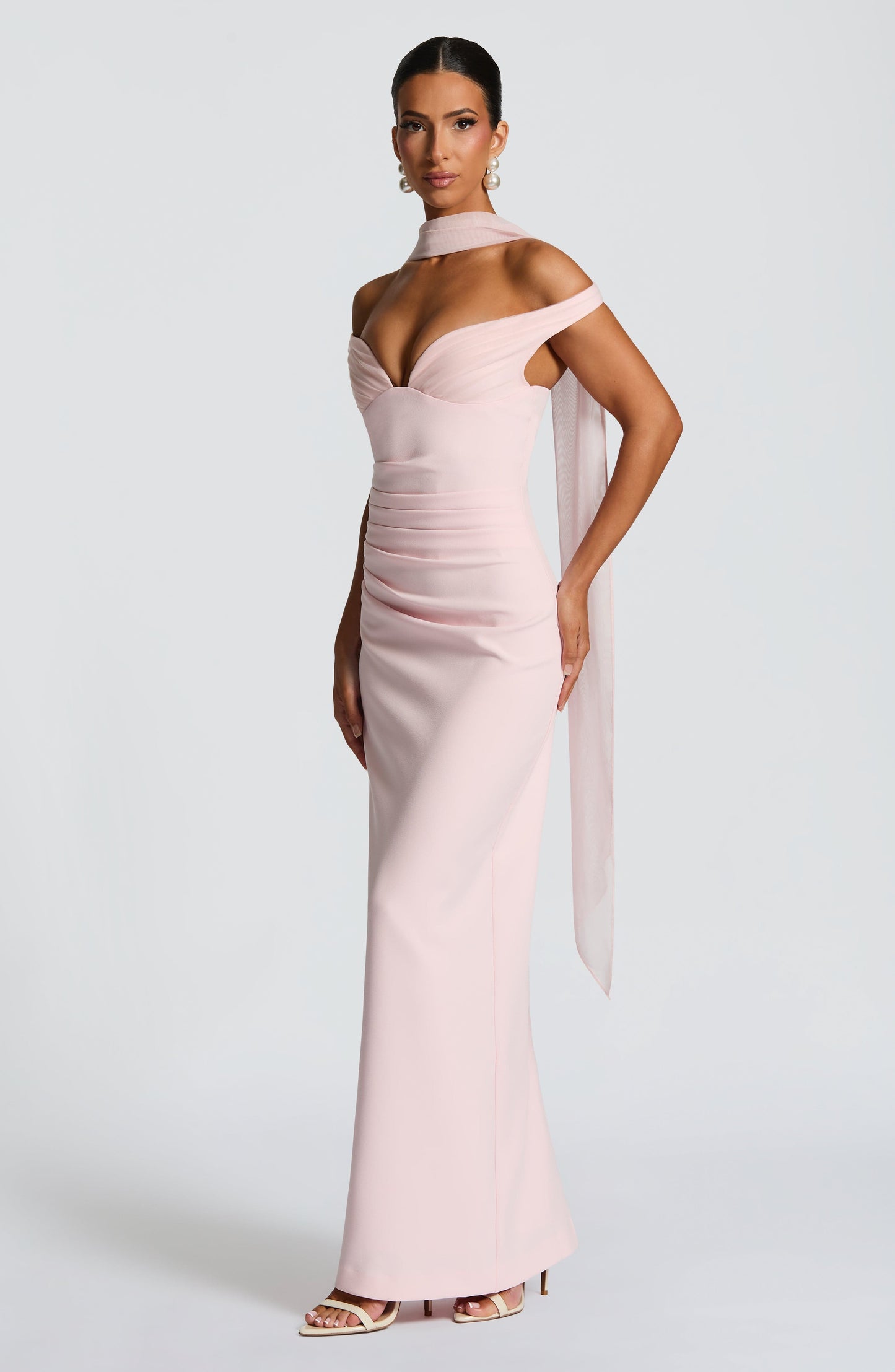 Abigail Vestido Maxi - Rosa Claro