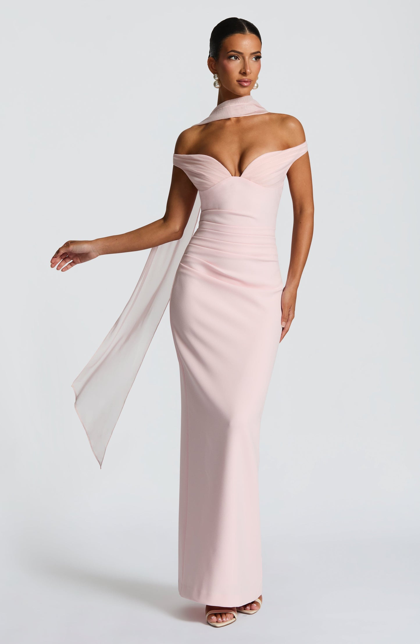 Abigail Vestido Maxi - Rosa Claro