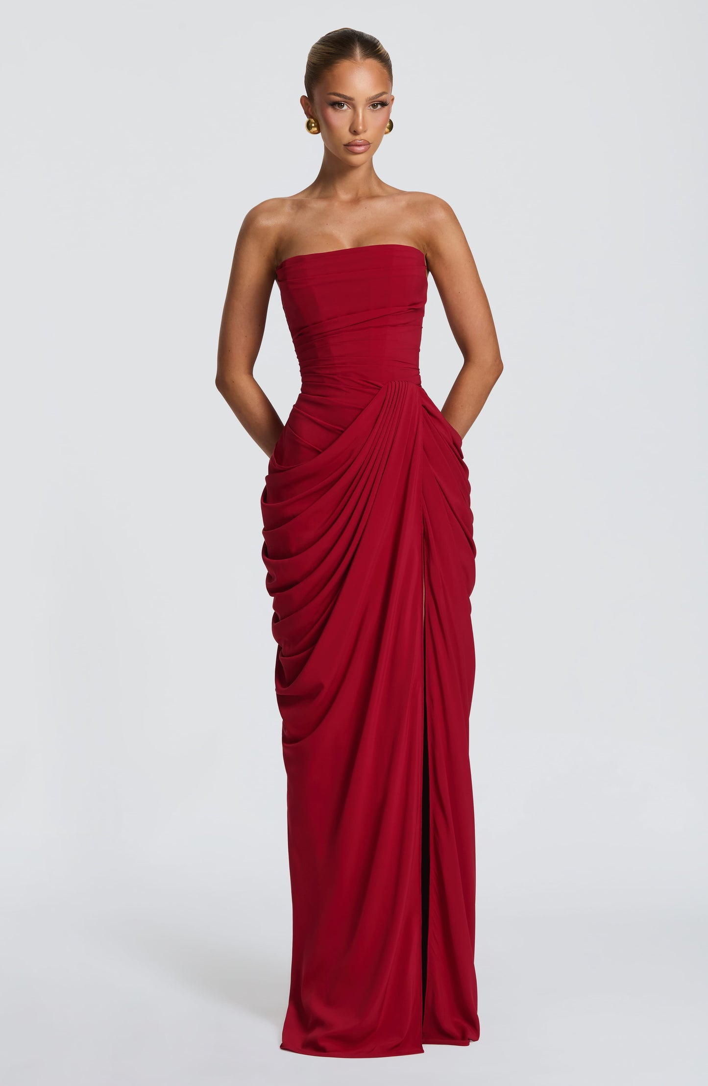 Cyra Vestido Maxi - Rojo Profundo