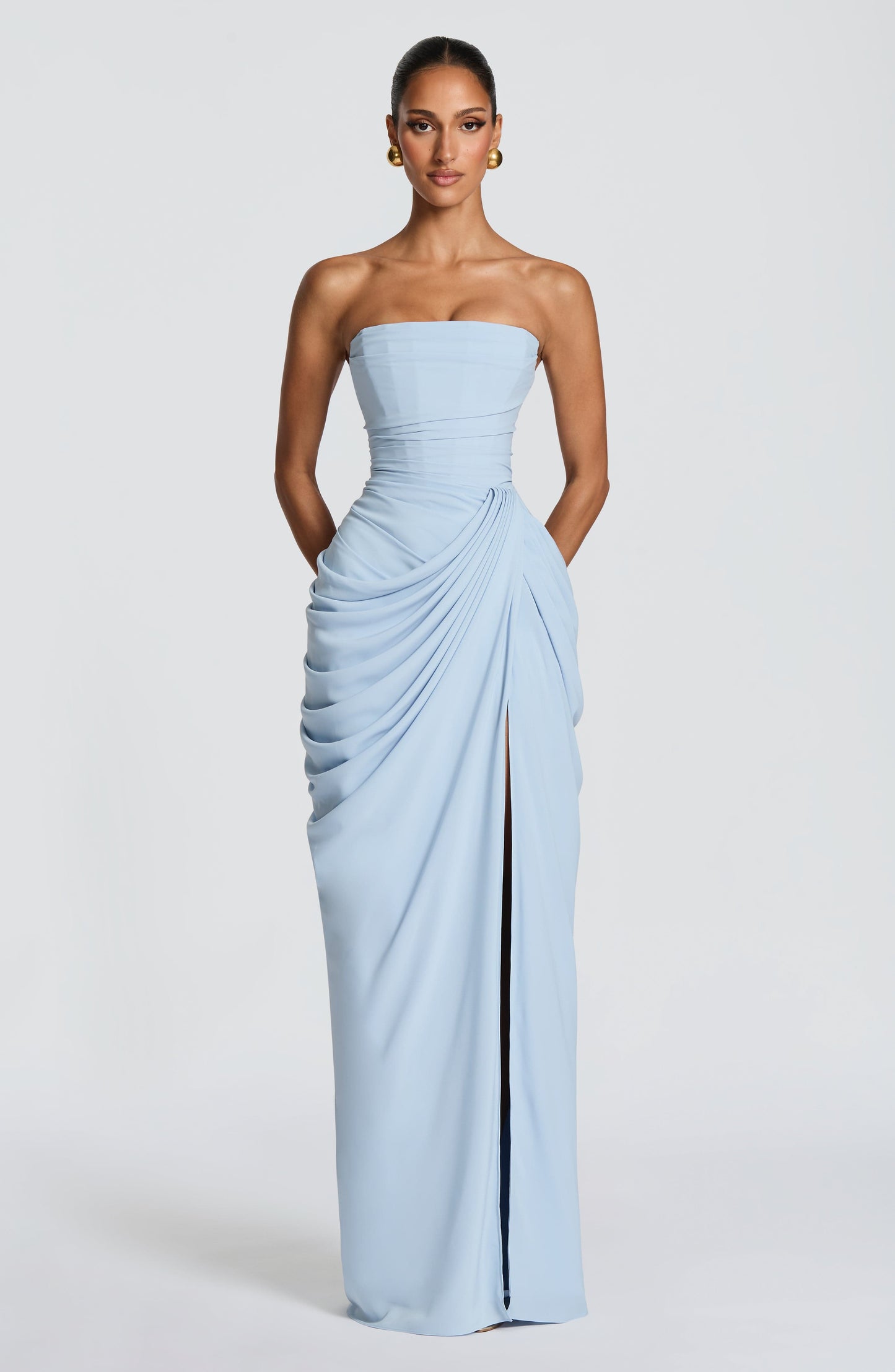 Vestido Maxi Cyra - azul glaciar