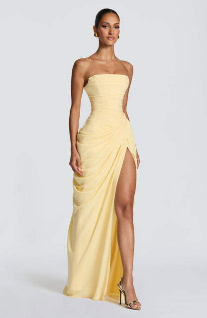 Cyra Vestido Maxi - Limón