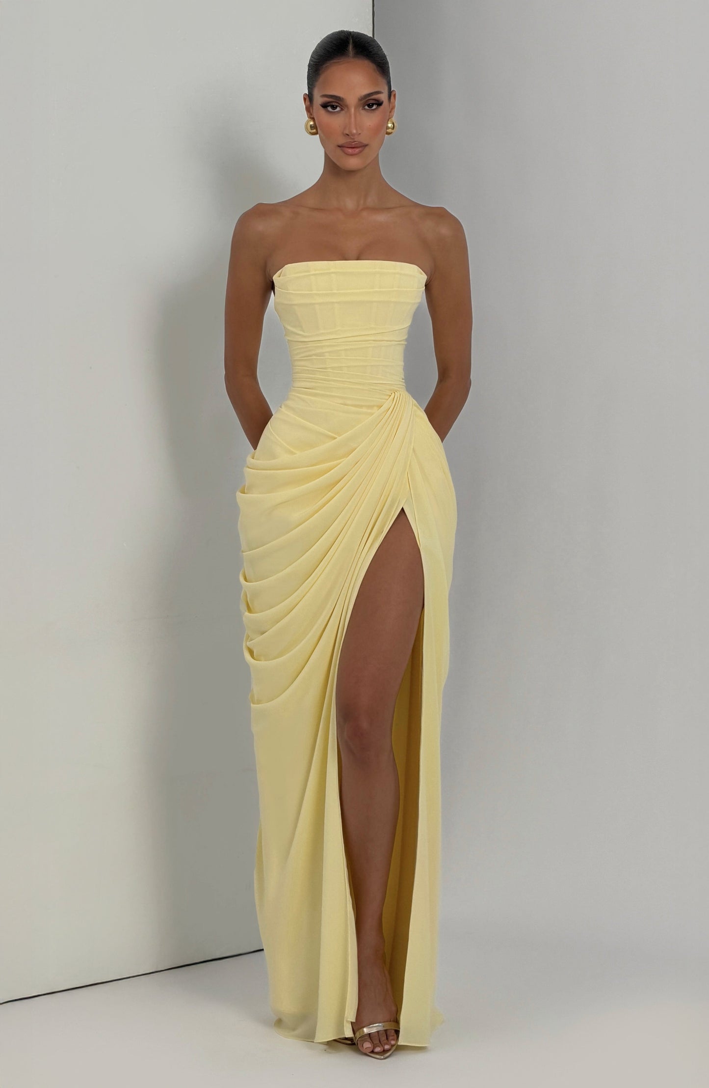 Cyra Vestido Maxi - Limón