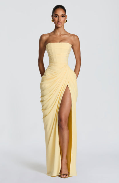 Cyra Vestido Maxi - Limón