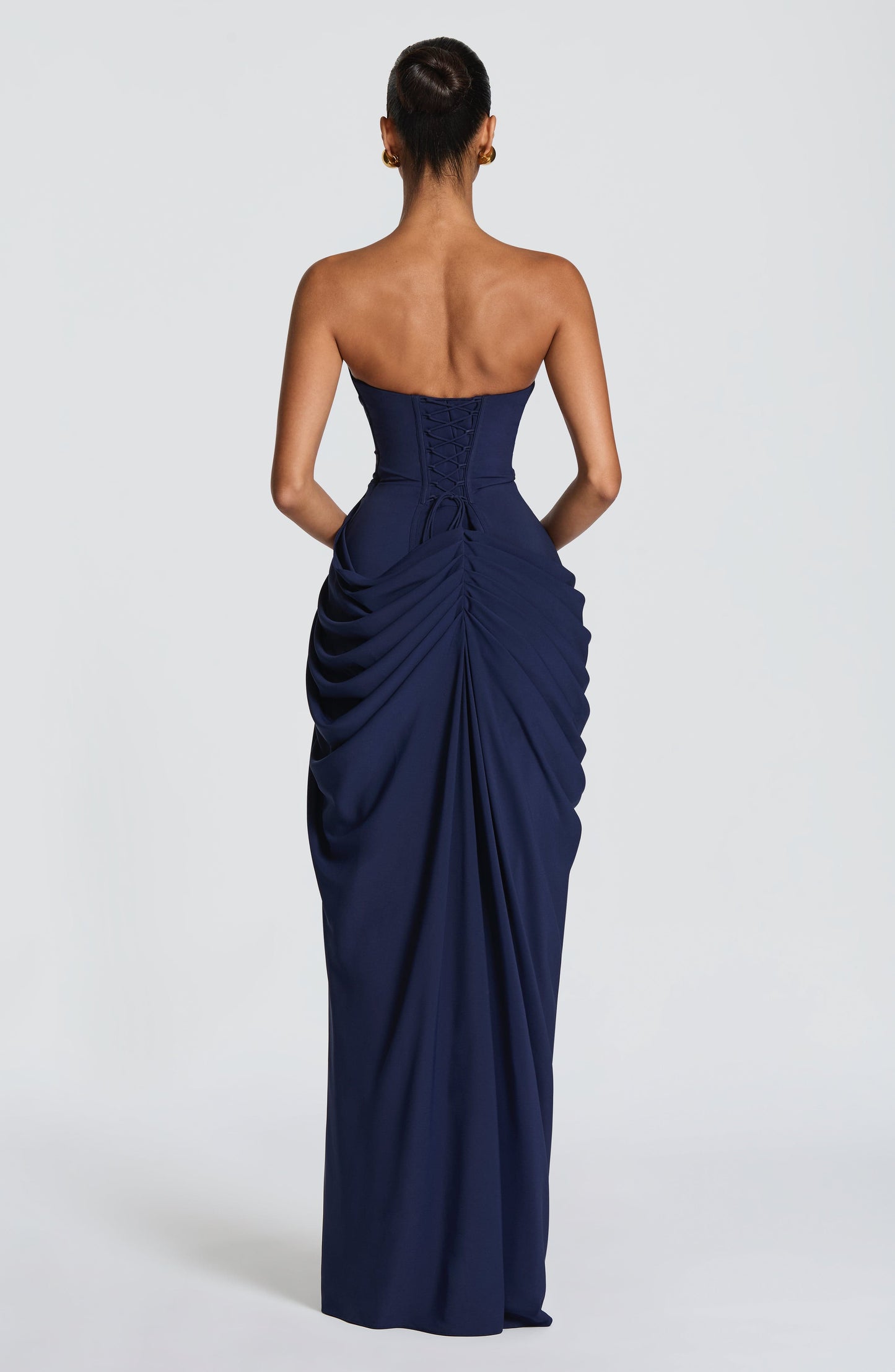Vestido maxi Cyra - azul marino